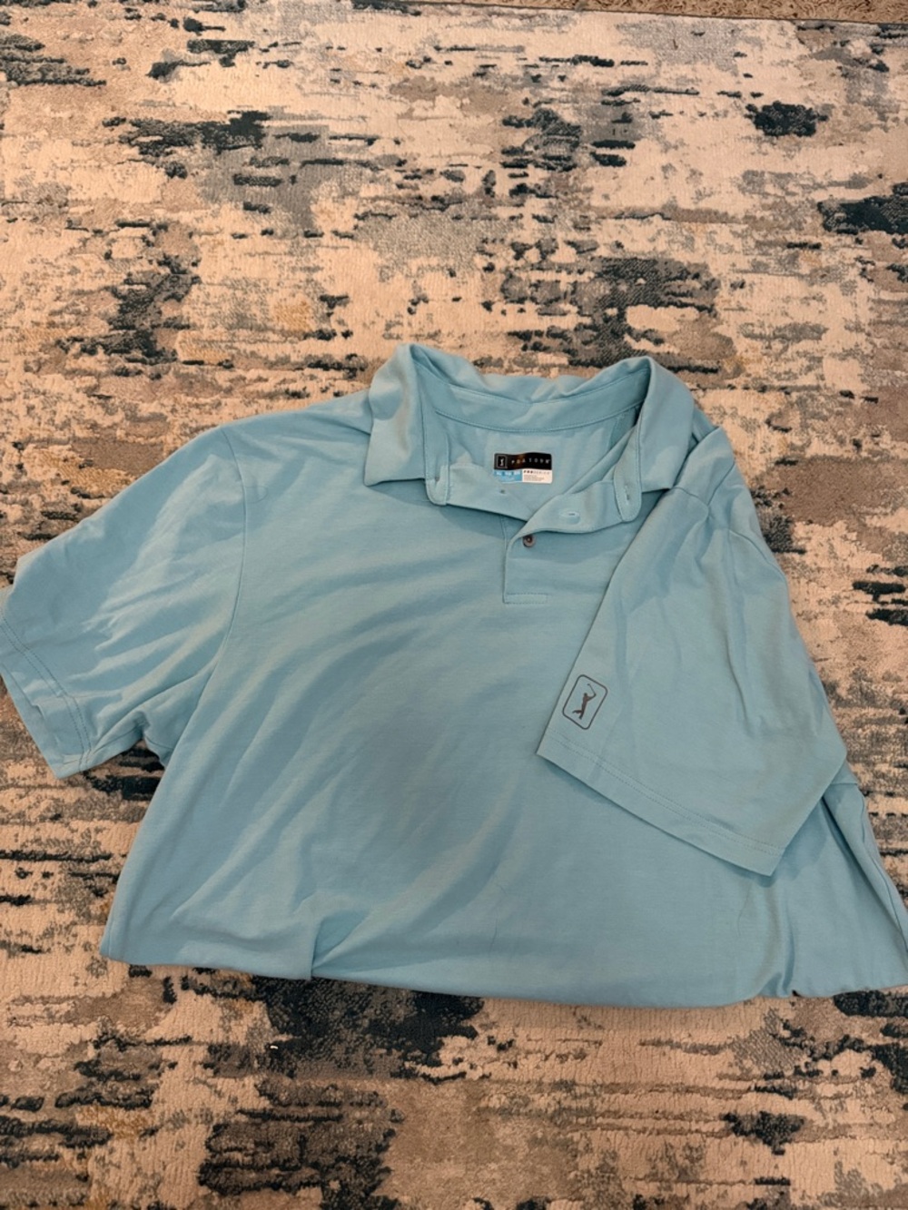 PGA Light Blue Mens Polo Jersey